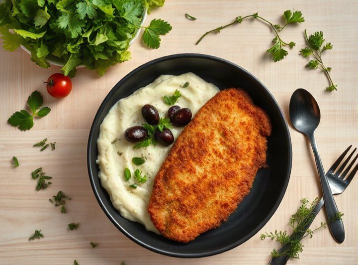 Milanesa de res al horno